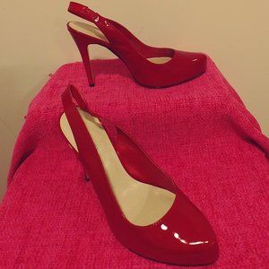Red Hot Beauties! Sexy Red Patent Leather Heels with 1" platform